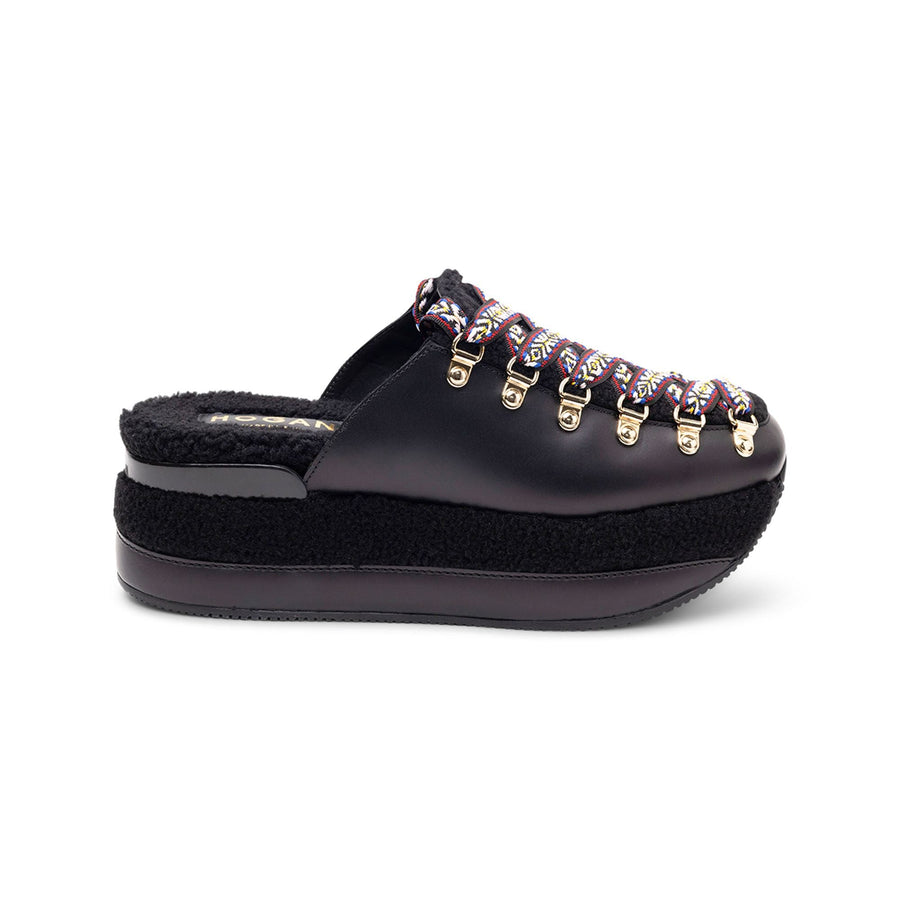 Hogan Leather slipper in black