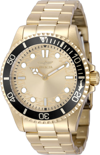 Invicta Stainless steel case and bracelet watch in gold