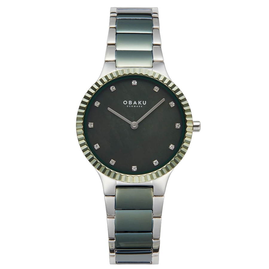 Obaku Stainless steel case watch in black