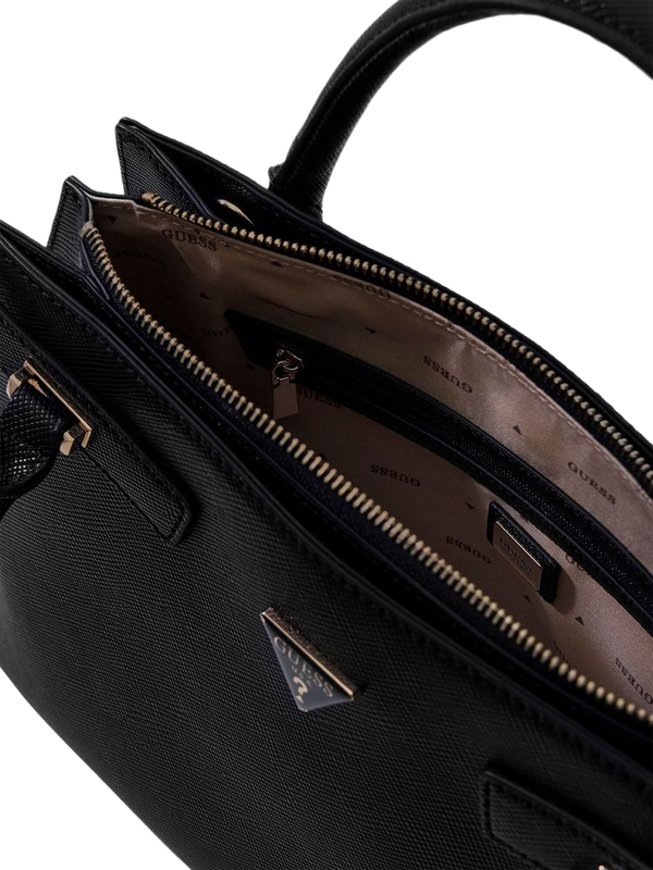 Guess 100% Polyurethane satchel bag in black