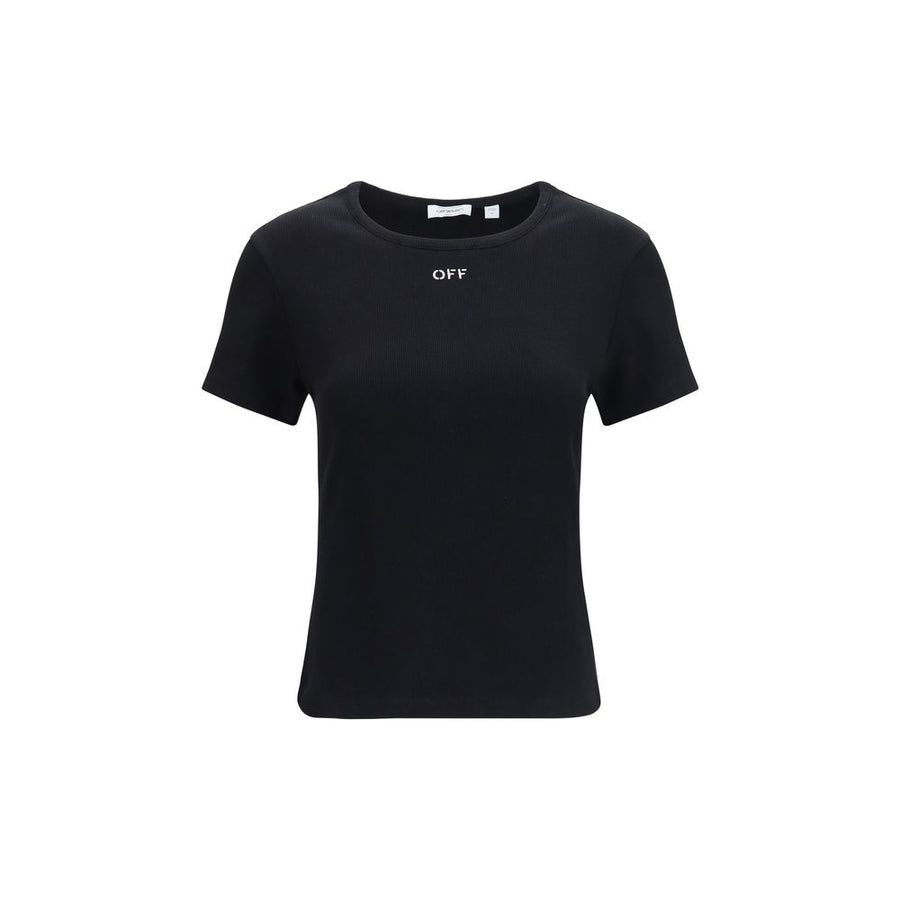 Off-White 97% Cotton t-shirt in black