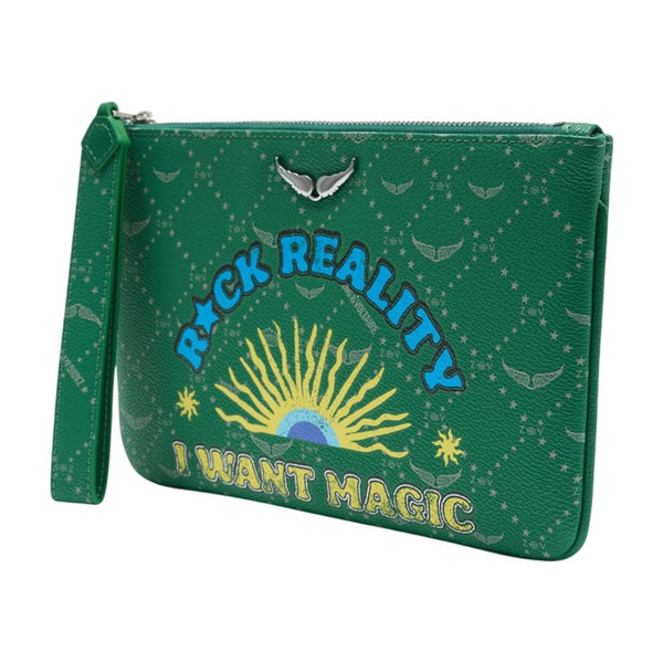 Zadig & Voltaire Synthetic clutch in green