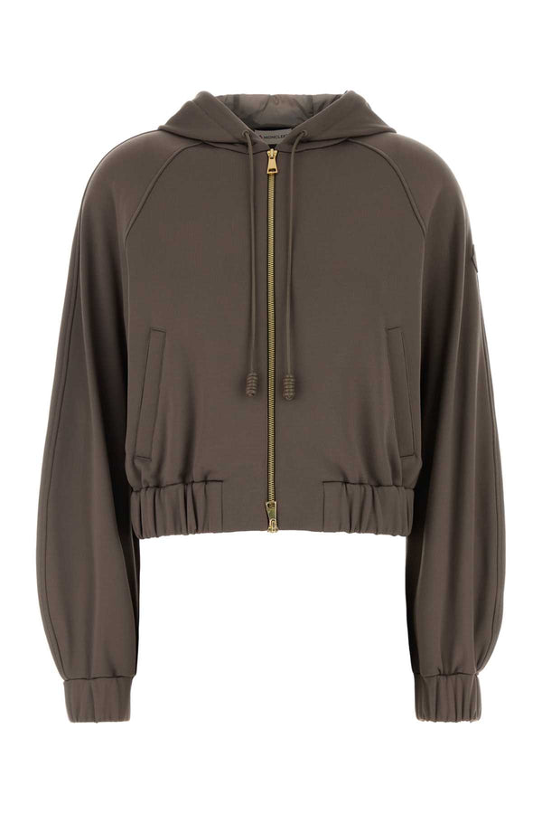 Moncler Cardigan 55% Nylon hoodie in gray