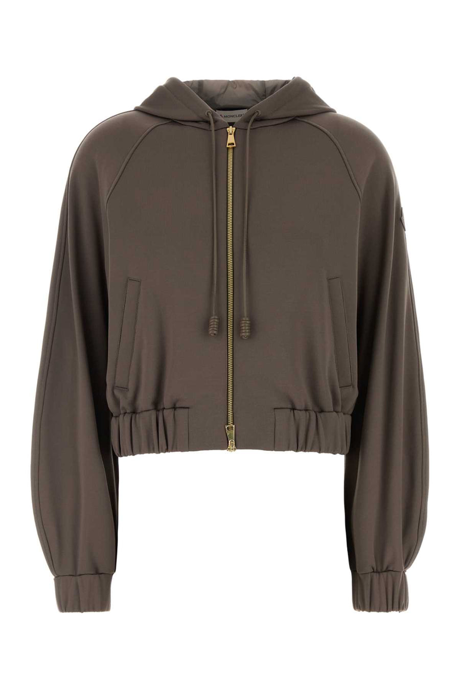 Moncler Cardigan 55% Nylon hoodie in gray