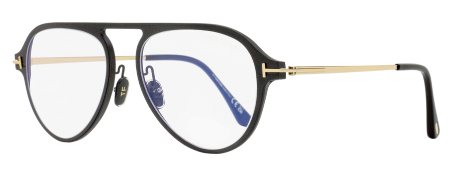 Tom Ford Magnesium Pilot Eyeglasses Tf5972-B 002 Matte Black-Gold 54mm Ft5972 Black/gold Metal (magnesium)