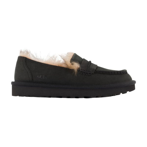 W Ellis Loafers - Ugg Leather Black Calfskin Shoes / Flat-shoes