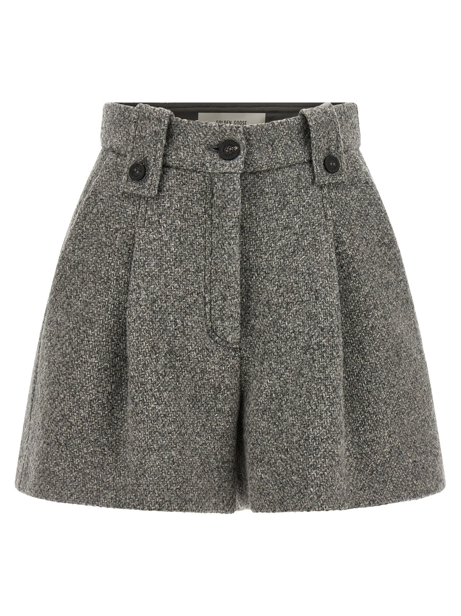 Golden Goose 100% virgin wool bermuda shorts in gray