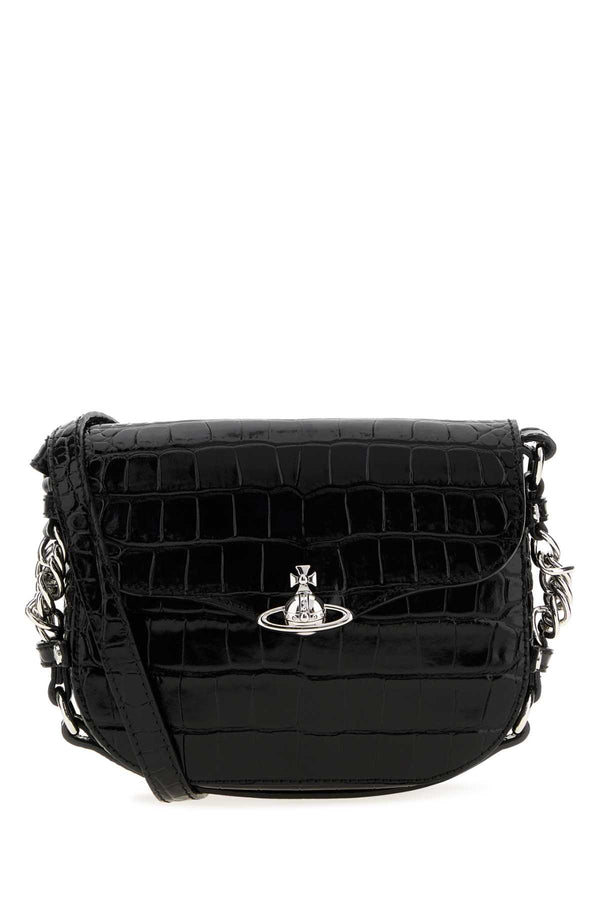 Black Leather Hunter Shoulder Bag Borse A Mano