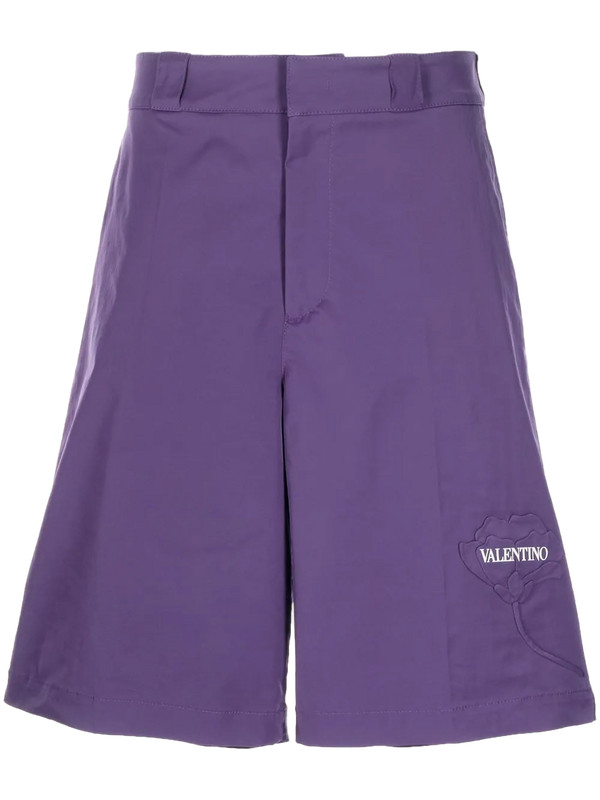 Valentino Cotton shorts in purple