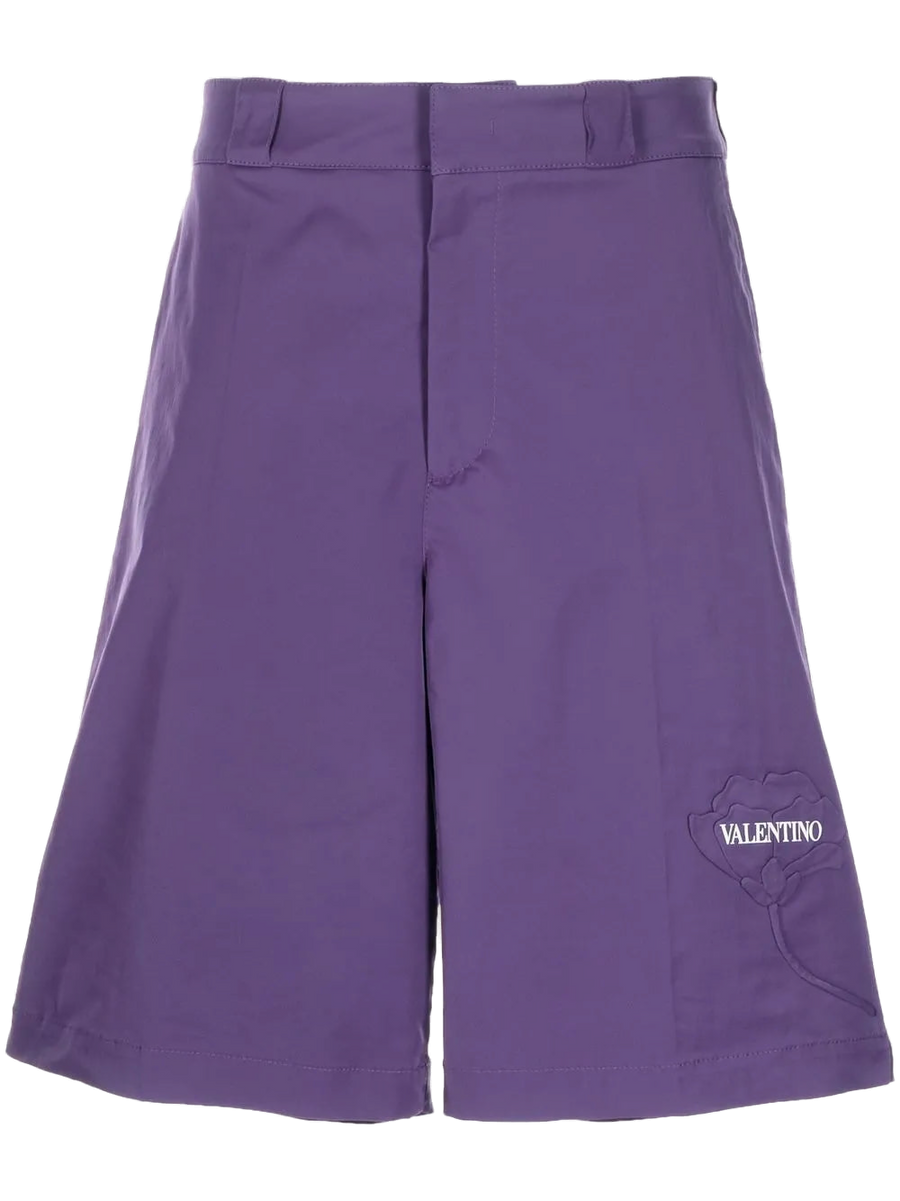 Valentino Cotton shorts in purple