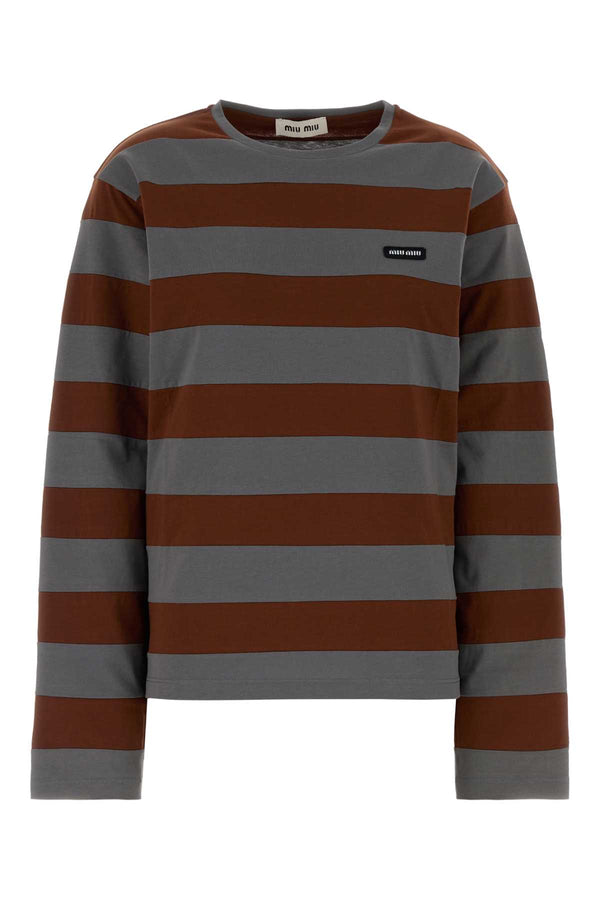 Embroidered Cotton Oversize T-Shirt Ferrotabacco Exterior: Maglieria