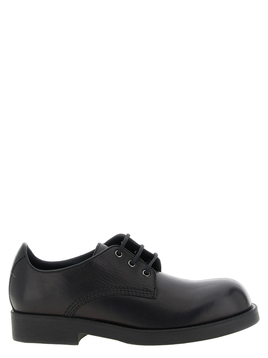 MM6 Maison Margiela Cowhide upper flat in black
