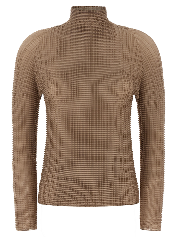 Issey Miyake 100% polyester blouse in beige