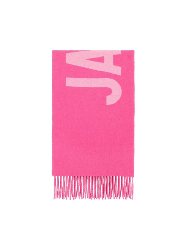 Jacquemus 100% Wool scarf in pink