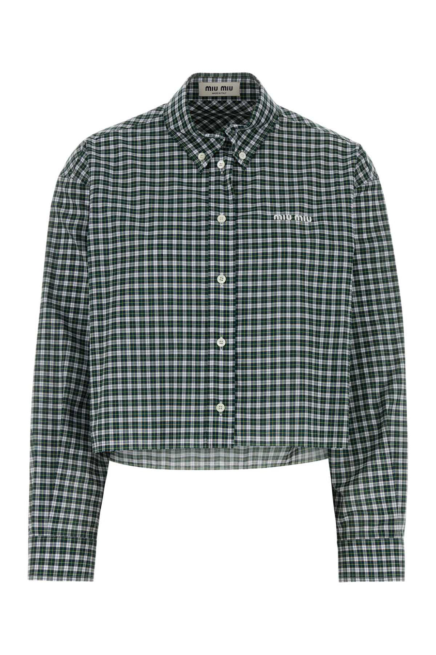Embroidered Cotton Shirt Biancoverde Exterior: Camicie