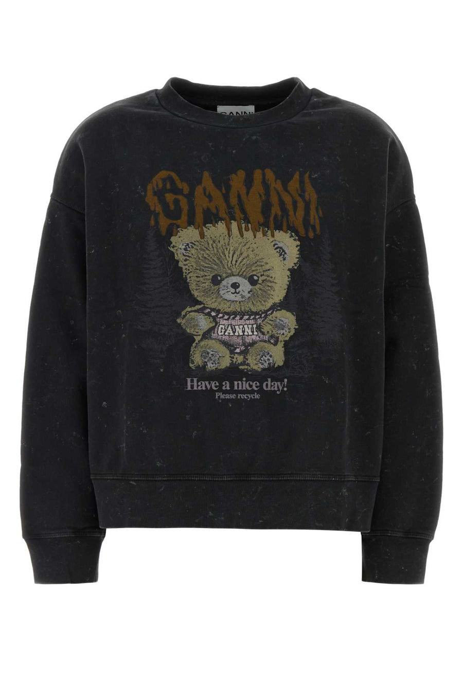 Graphite Cotton Oversize Sweatshirt Phantom Exterior: Organic Maglieria