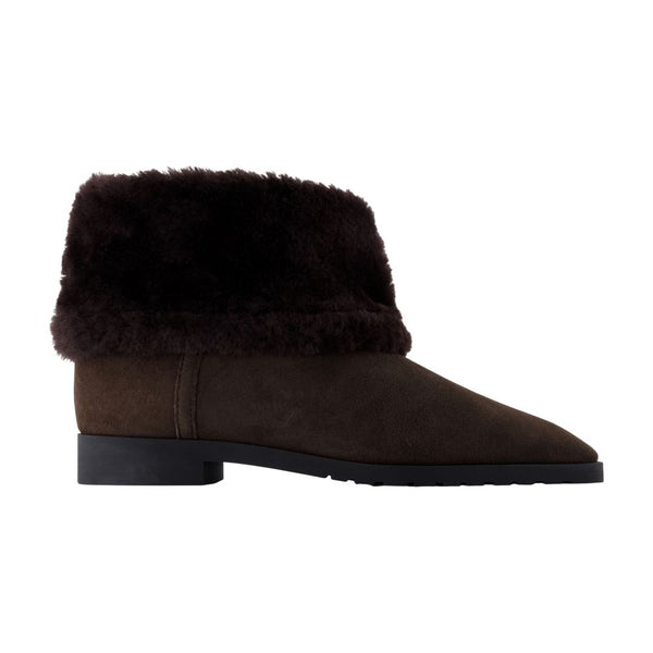 Toteme Lambskin ankle boot in brown