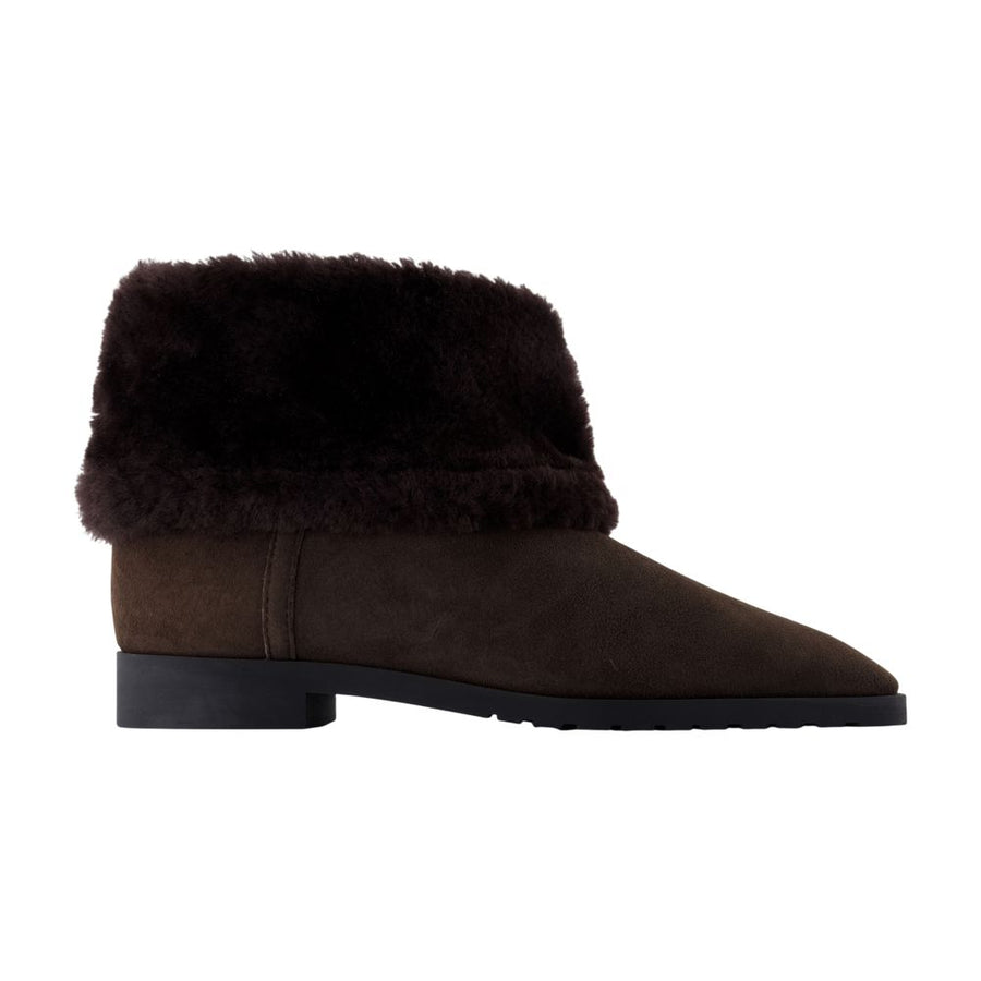 Toteme Lambskin ankle boot in brown