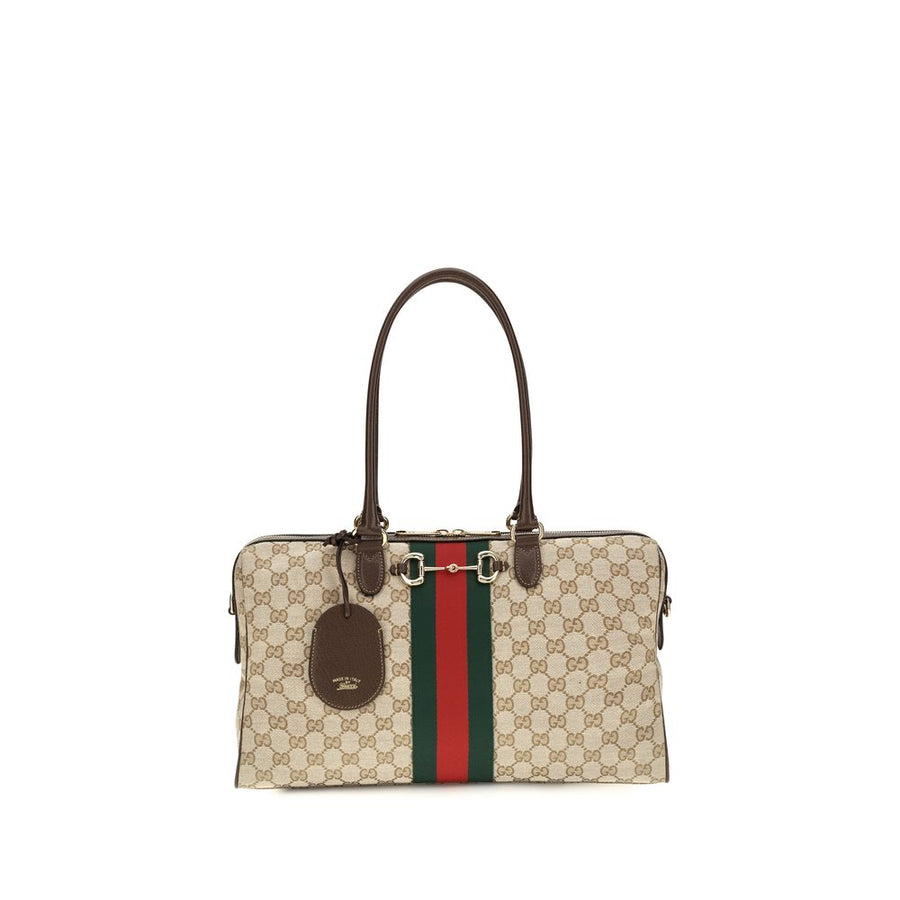 Gucci 100% Fabric top handle bag in beige