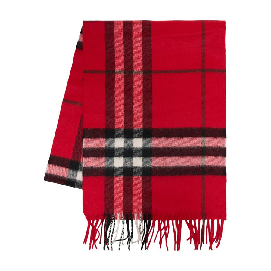 Mu Giant Check Scarf - Burberry Cashmere Red Accessories /