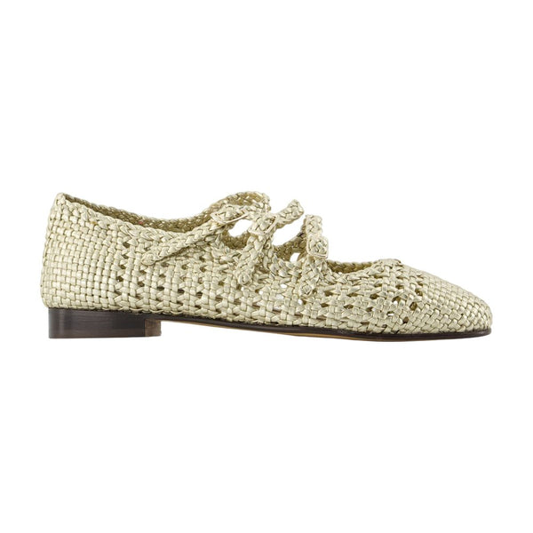 Carel Raffia flat in beige