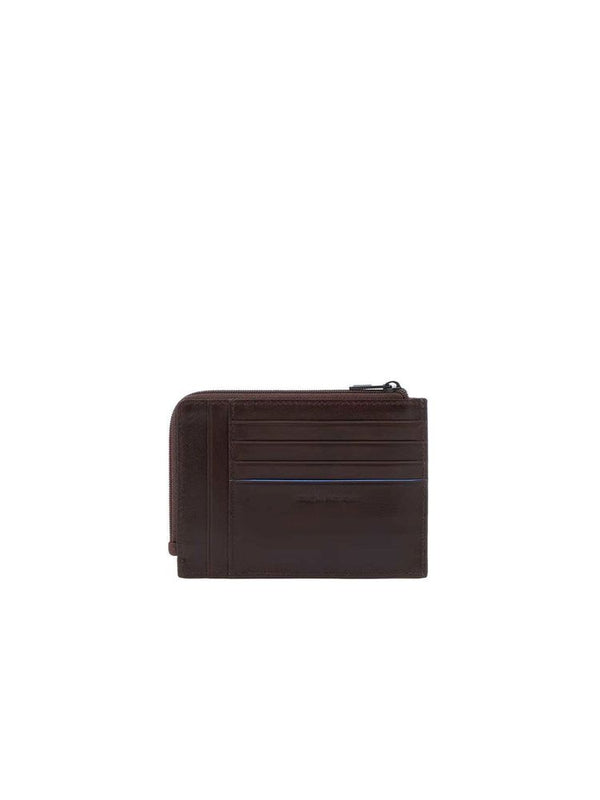Piquadro Leather card case in brown
