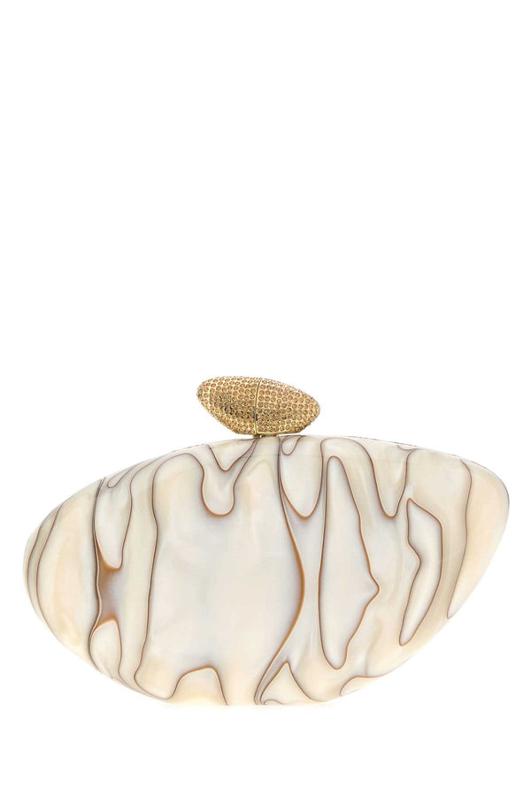 Benedetta Bruzziches Exterior: 100% PVC clutch in beige