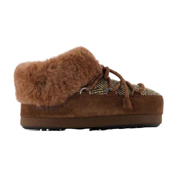 Moon Boot Lambskin slipper in brown
