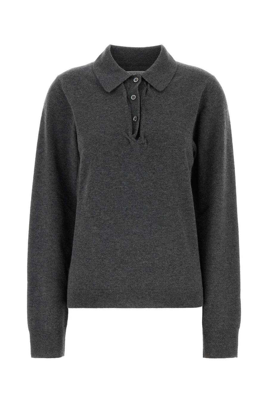Maison Margiela Lambswool 100% Virgin wool polo in gray