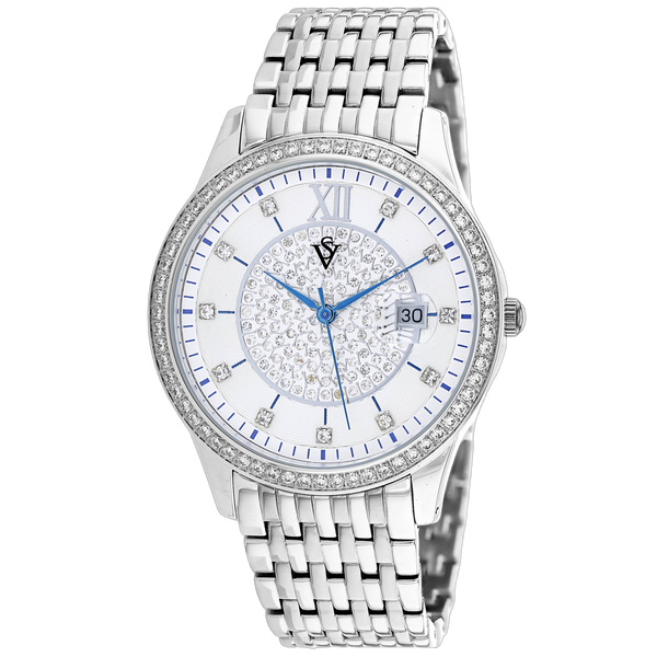Christian Van Sant Stainless steel case and bracelet watch in silver