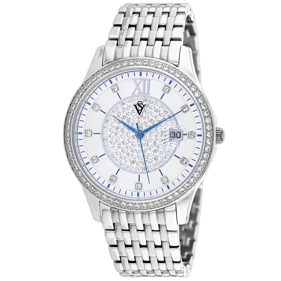 Christian Van Sant Stainless steel case and bracelet watch in silver