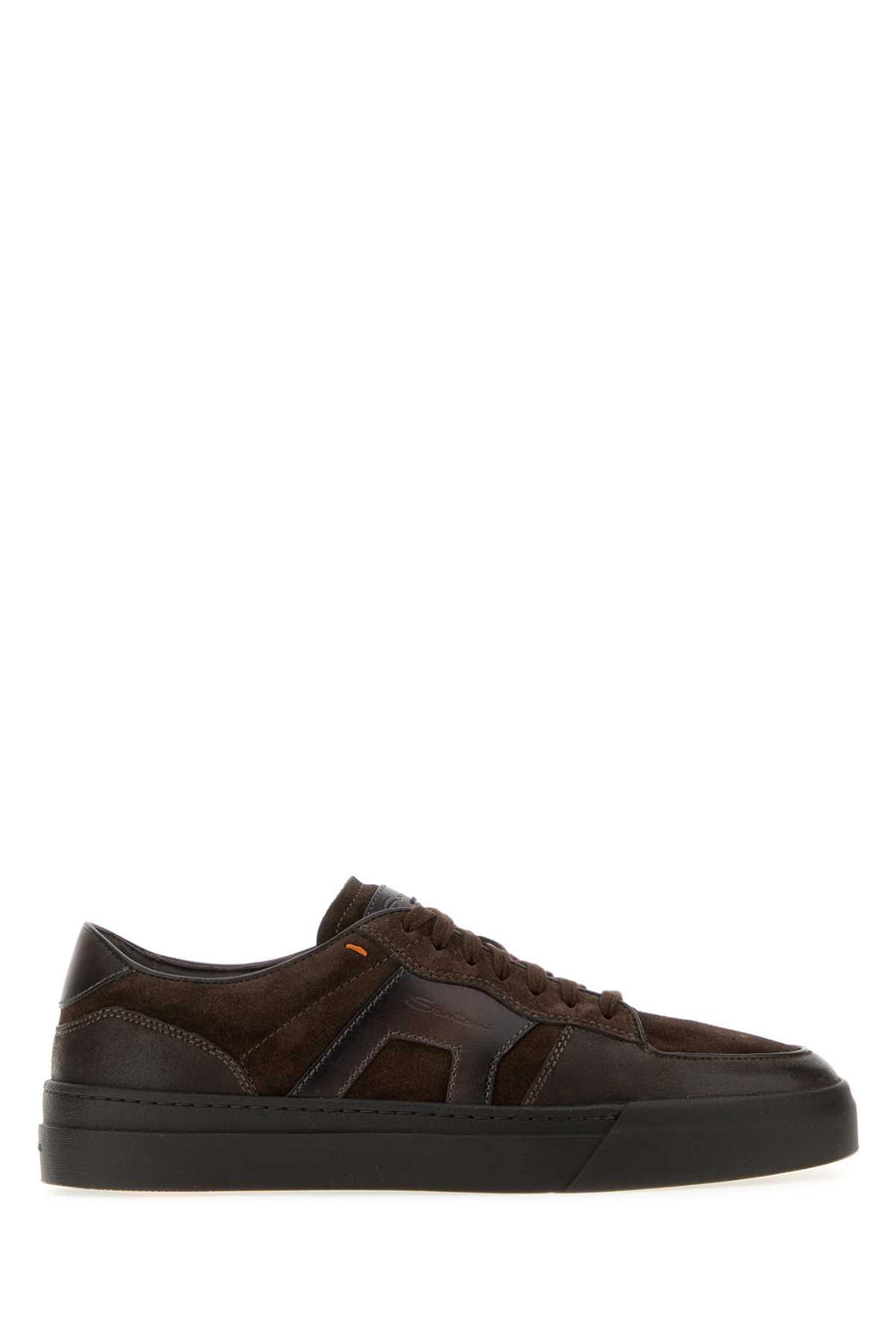 Santoni Exterior: 100% Leather sneaker in brown