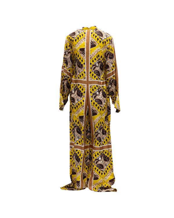 Yellow Paisley Print Wide-Leg Jumpsuit
