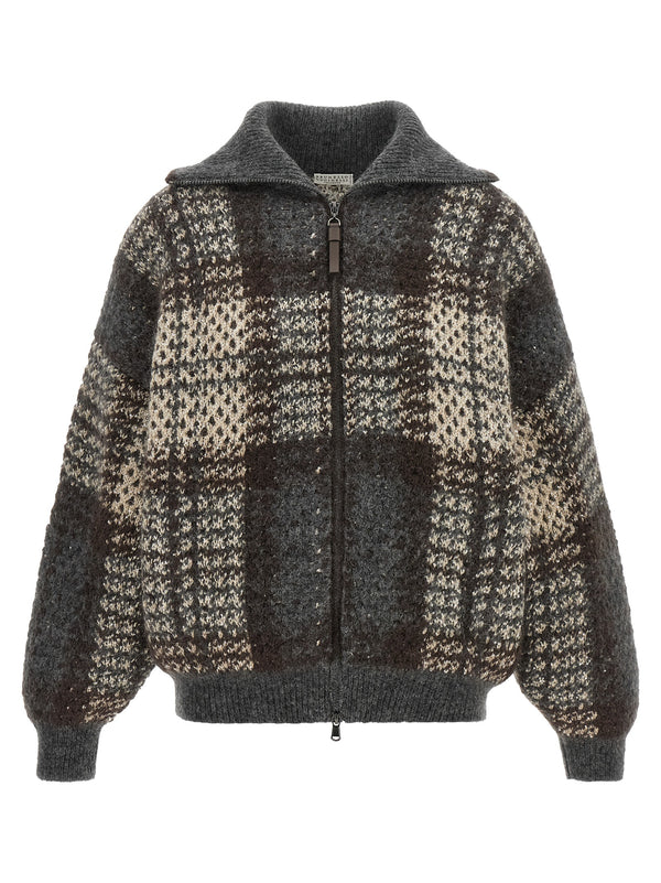 Brunello Cucinelli Mohair cardigan in gray