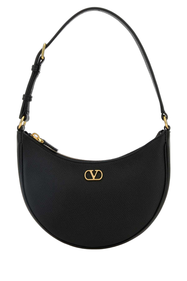 Valentino Garavani Exterior: 100% Leather shoulder bag in black