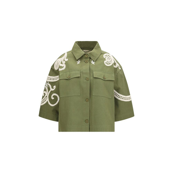 Max Mara 100% Cotton jacket in green