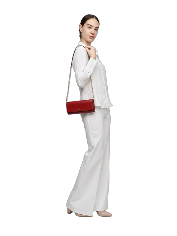 Michael Kors 100% Leather clutch in red