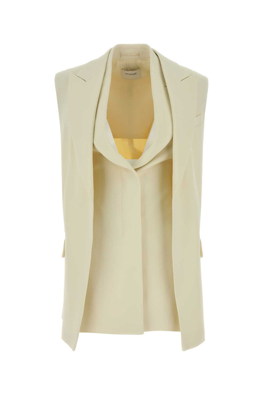 Sportmax Exterior: 97% Viscose 3% Elastane vest in beige