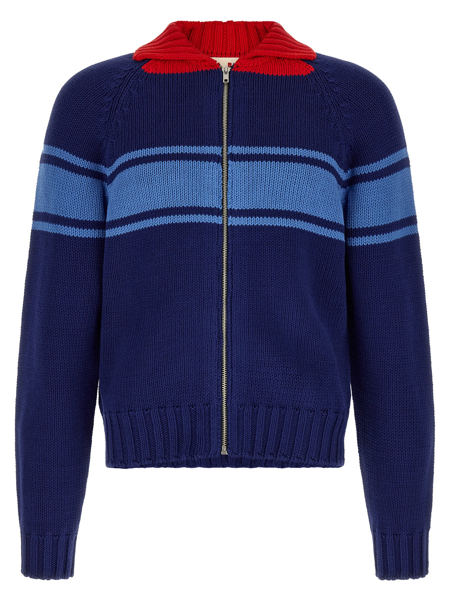 Marni 100% cotton cardigan in navy