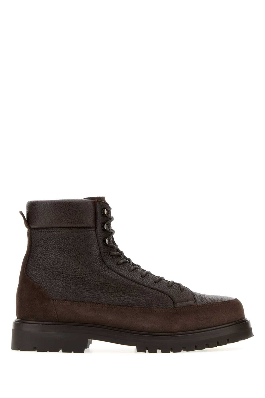 Brunello Cucinelli Ankle Exterior: 100% Leather 100% Suede; Interior: 100% Leather; Sole: Rubber boots in brown