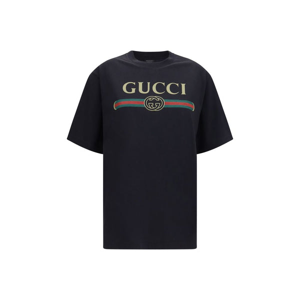 Gucci 80% Cotton 20% Silk t-shirt in black