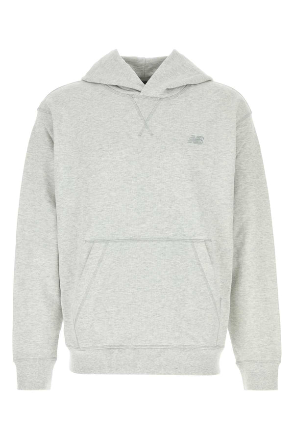 Melange Light Grey Cotton Sweatshirt Ashheather Exterior: Felpe