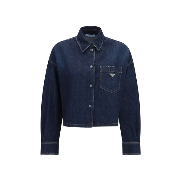 Blue Cotton Denim Jacket Clothing