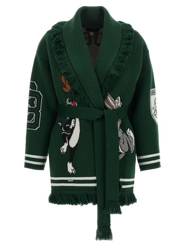 Bicolor Virgin Wool Cardigan Clothing