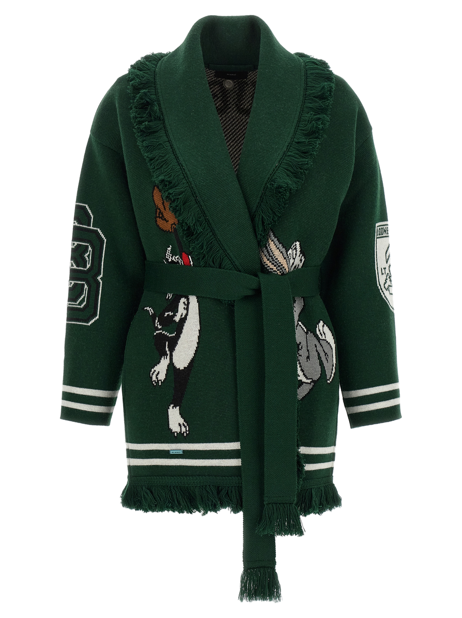Bicolor Virgin Wool Cardigan Clothing