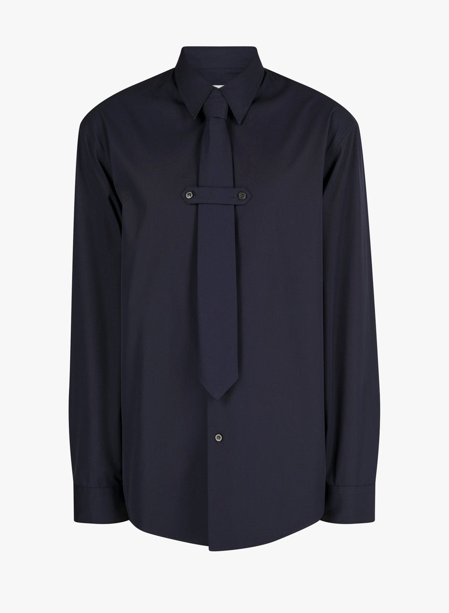 Dries Van Noten Cotton Popeline shirt in navy