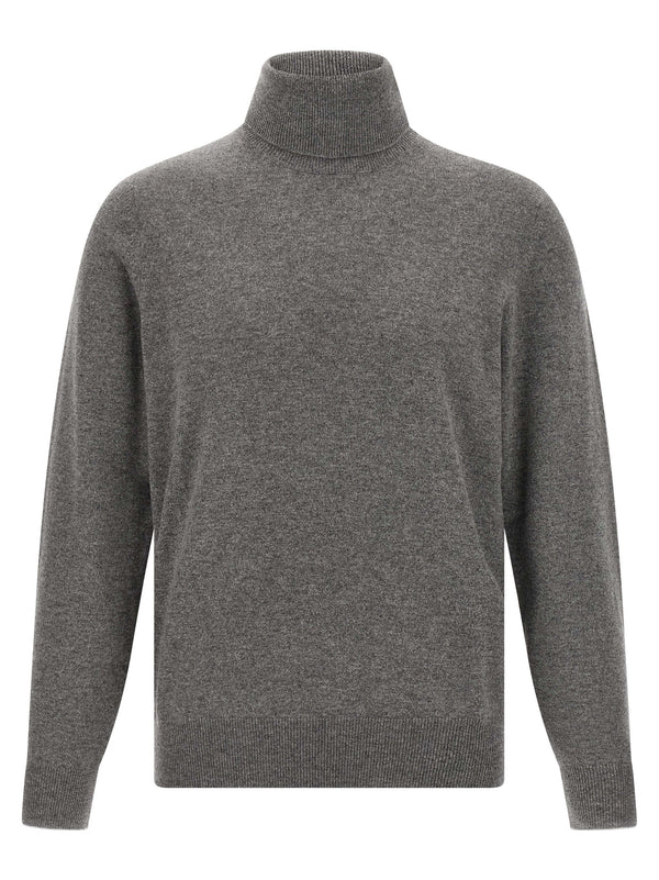 Brunello Cucinelli 100% cashmere turtleneck sweater in gray
