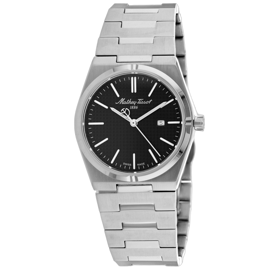 Mathey Tissot Stainless steel case watch in black