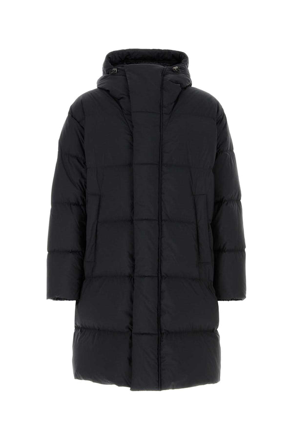 Black Nylon Blend Down Jacket Antracite Piumini