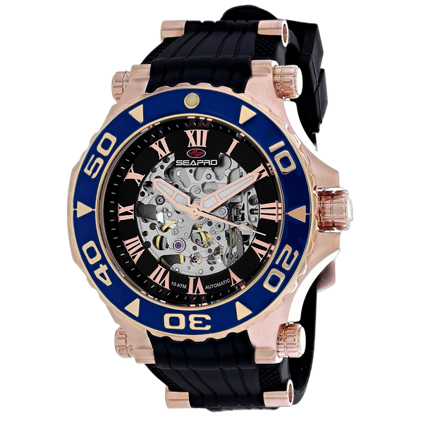 Seapro Stainless steel case watch in black